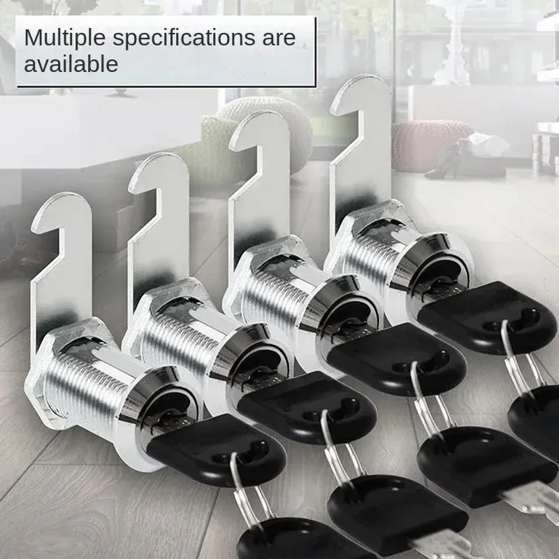 Furniture Hardware Cam Lock - メールボックスファイルキャビネット用の2つのキーを備えた引き出しカムロック、ツールボックスロッカー、家具ハードウェア、4サイズのファイリング用倉庫