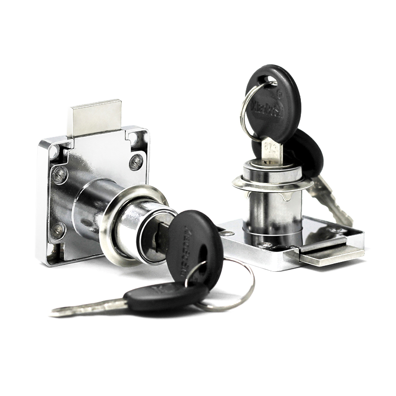 Furniture Hardware Cam Lock - 2キー付き引き出しロック キャビネットデスク引き出しロック ロールスチール家具金具 カムロック スクエアタング引き出しロック
