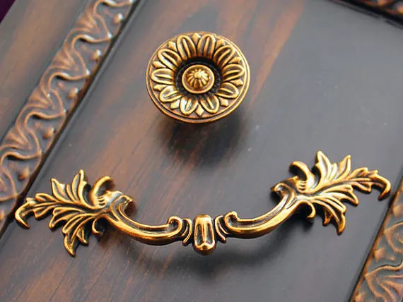 Furniture Hardware Drop Pulls - ヴィンテージ引き出し取手ハンドルドロップ取手保釈リングアンティークブロンズドアノッカーキッチンキャビネットノブプルハンドルハードウェア