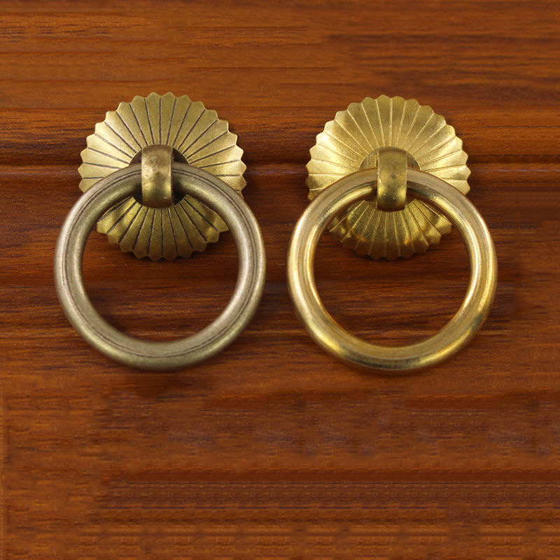Furniture Hardware Drop Pulls - 中国医学風キャビネットドロップリングノブ、茶色のプルハンドル、ワードローブドアハンドル、アンティーク家具金具、引き出し真鍮ノブ