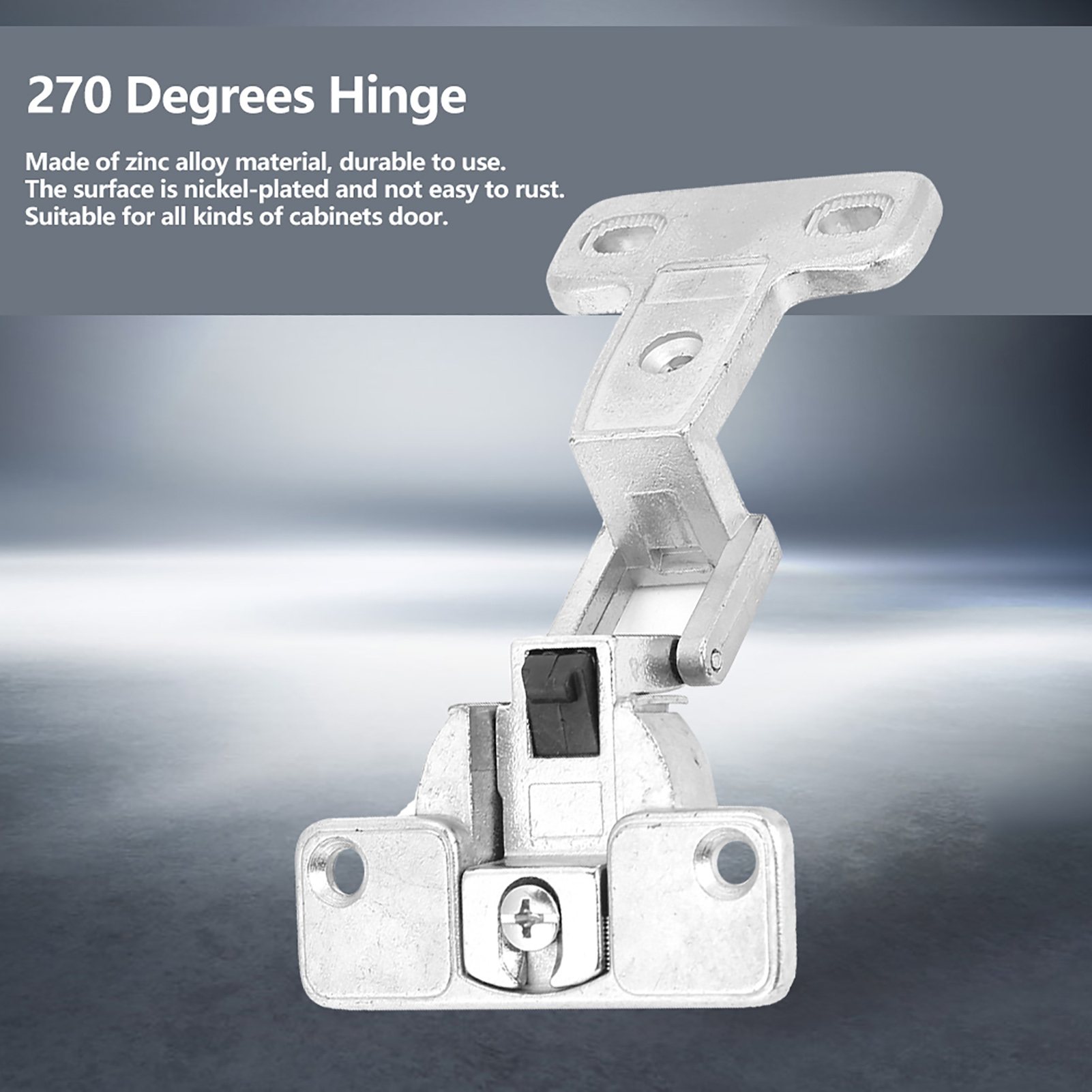 Furniture Hardware Hinges - 270度亜鉛合金家具ドア折りたたみヒンジ固定アクセサリー折りたたみヒンジ270度ヒンジ家具ドアヒンジ