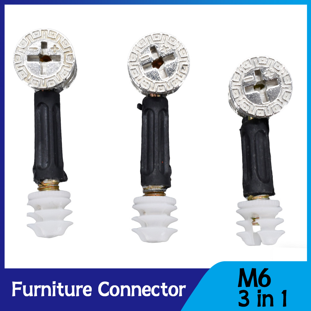 Furniture Hardware Cam Lock - 家具ハードウェア 3 in 1 カムロックコネクタ M6