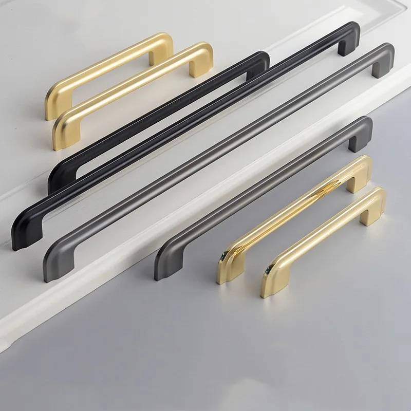 Quality Furniture Hardware - 黒拡張ワードローブドアハンドル高品質ゴールドキャビネット引き出しドアハンドル家具ノブ装飾ハードウェア