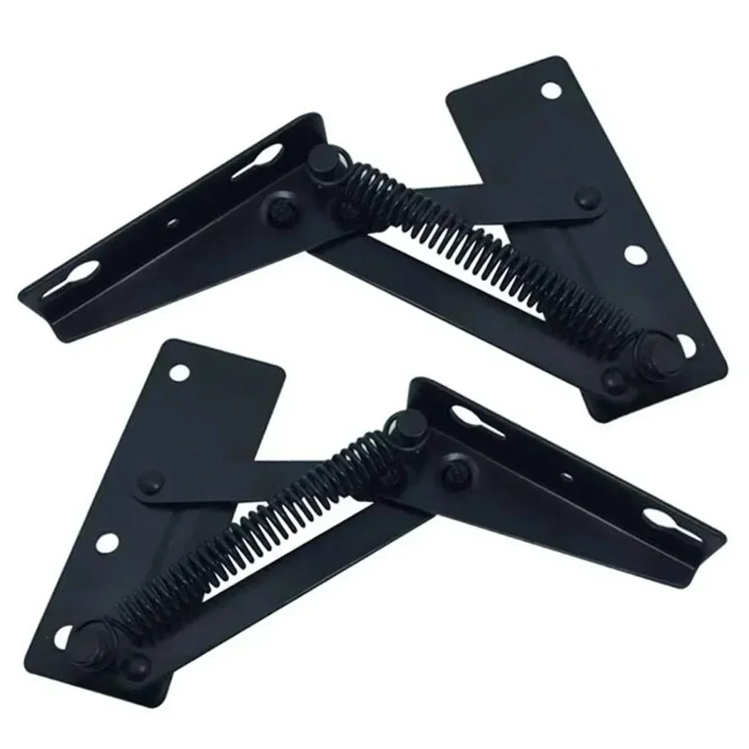Quality Furniture Hardware - 金属製ヒンジ,2個,角度調整可能,黒,ソファベッド用,寝具用,小型デュアルパーパスヒンジ,高品質