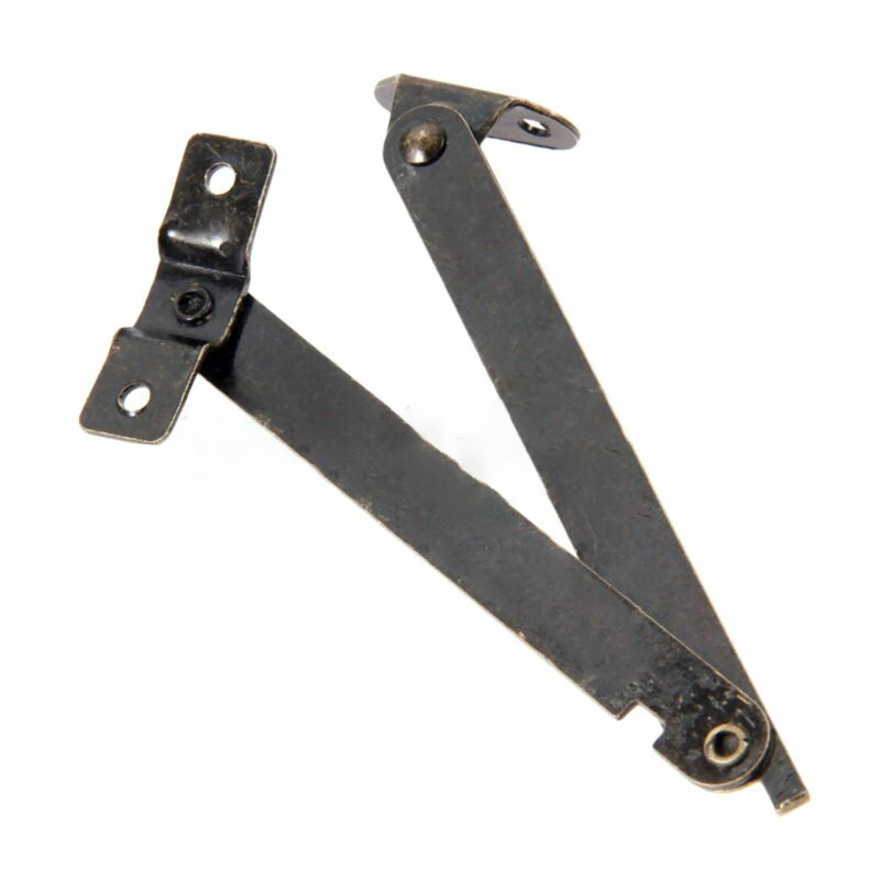 Furniture Hardware Hinges - 2PC アンティークブロンズ蓋サポートヒンジキッチンキャビネットドアサポートロッド調節可能なヒンジ家具家具ハードウェアネジ付き