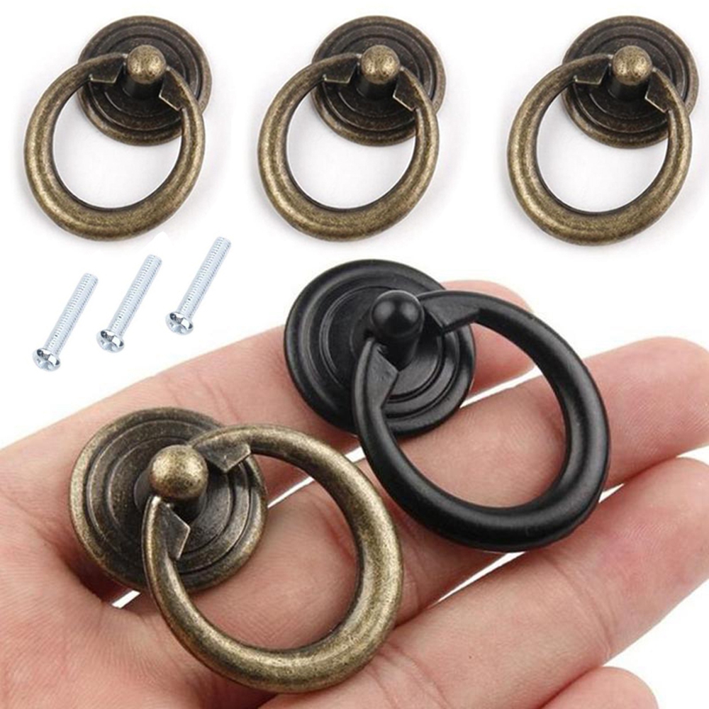 Furniture Hardware Drop Pulls - ヴィンテージ木製ケースハードウェアドレッサーキャビネットノブドロップリング引き出し取手キャビネットリング取手リングハンドル家具ハンドル