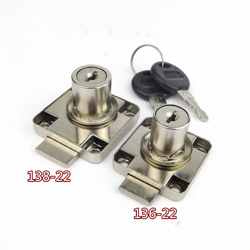 Furniture Hardware Cam Lock - 136 138-22 ミリメートルロックコアデスク引き出しロックワードローブキャビネット鉄カムロック盗難防止セキュリティ家具ハードウェア