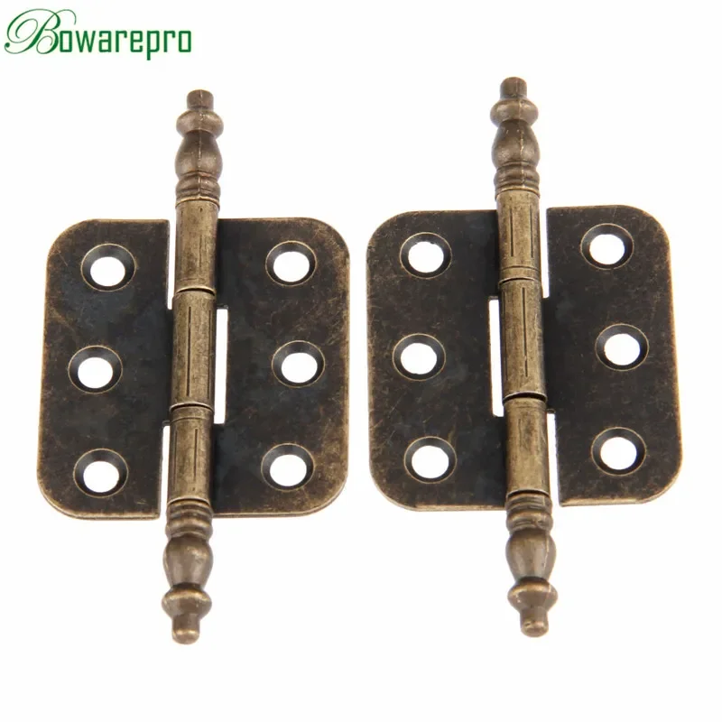 Furniture Hardware Antique - Bowarepro 2 個 70*35 ミリメートルアンティークブロンズクラウンヘッドヒンジ 6