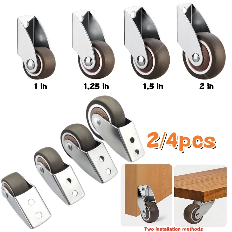 Furniture Hardware Types - 2/4個入り 新型J型ドア下部支持ホイール ドアドロッププーリー ドアサイド固定キャスターホイール ドア耐荷重ホイール金具