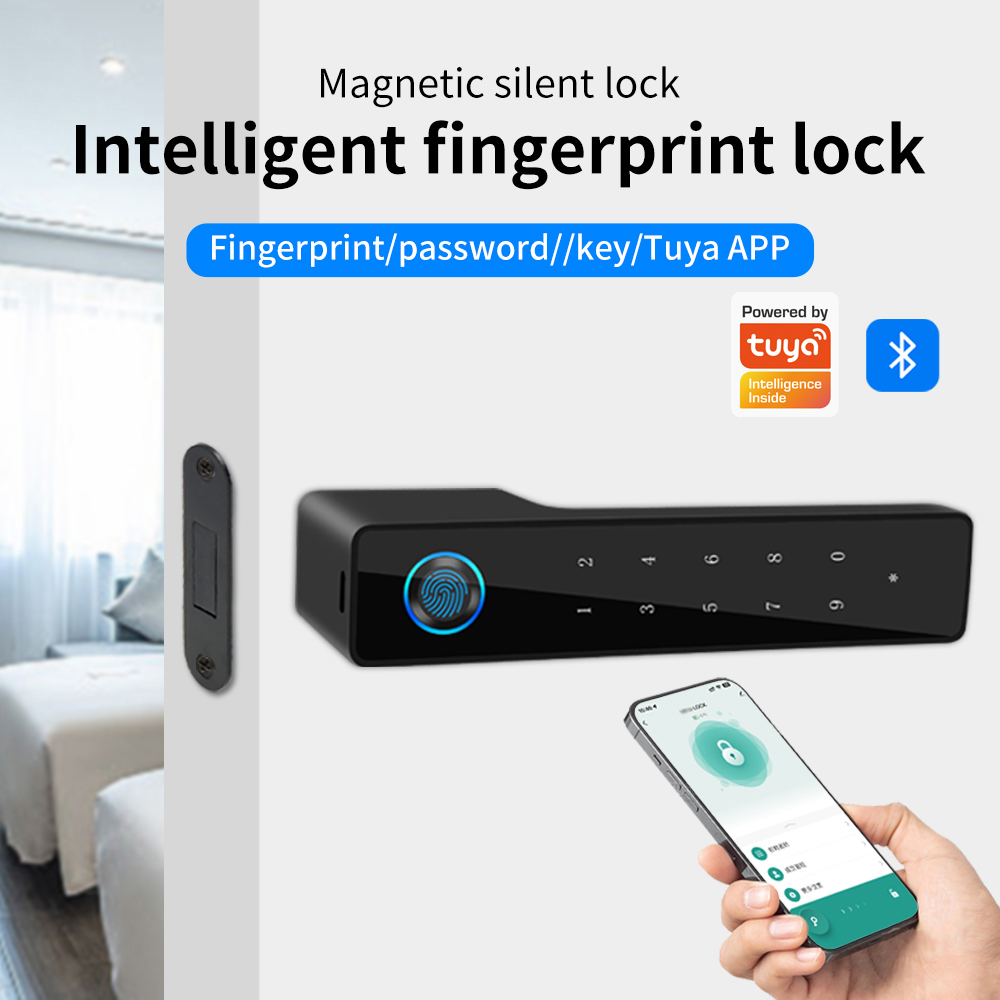 ミニマリスト電子指紋サイレントドアロックサポート Tuya  - Furniture Hardware Locks のレビューと価格