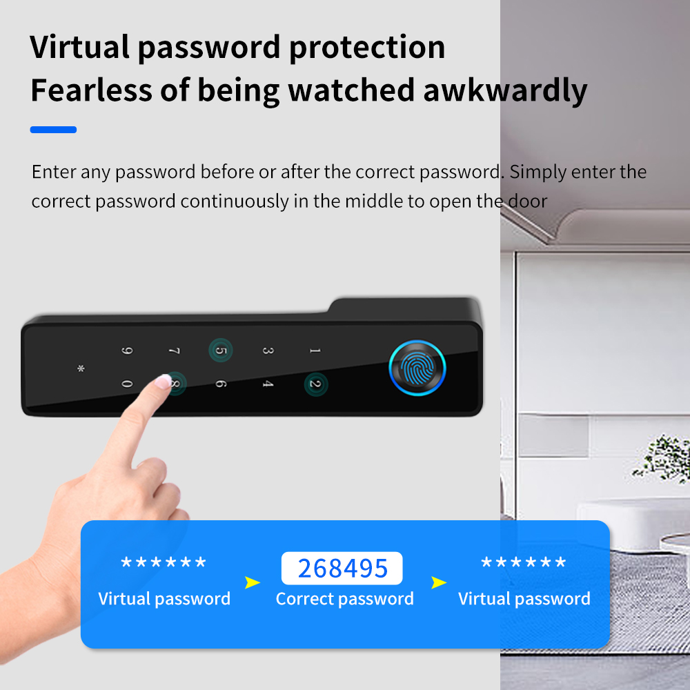 ミニマリスト電子指紋サイレントドアロックサポート Tuya  - Furniture Hardware Locks のレビューと価格