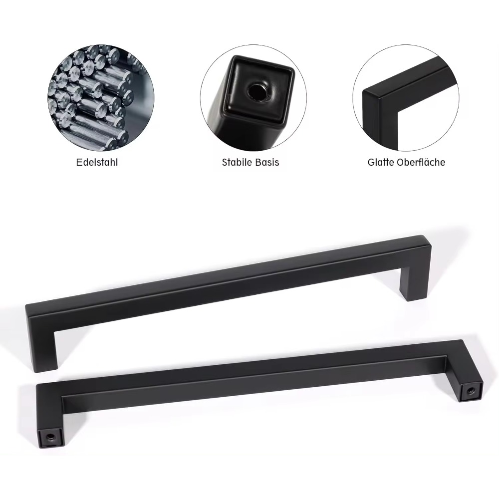 キッチンのドアハンドル,黒いステンレス鋼の引き出しハンドル, - Furniture Rotating Hardware のレビューと価格