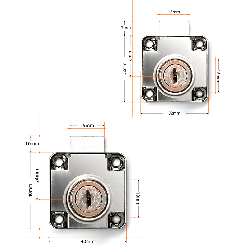 2キー付き引き出しロック キャビネットデスク引き出しロック  - Furniture Hardware Cam Lock のレビューと価格