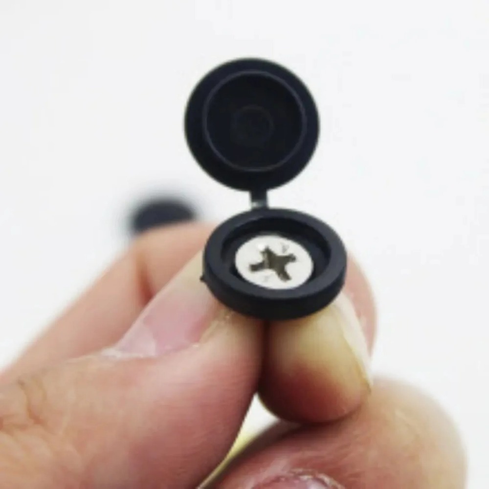 50/100/200 個黒実用的なヒンジ付きプラスチックネジ - Furniture Hardware Hinges のレビューと価格
