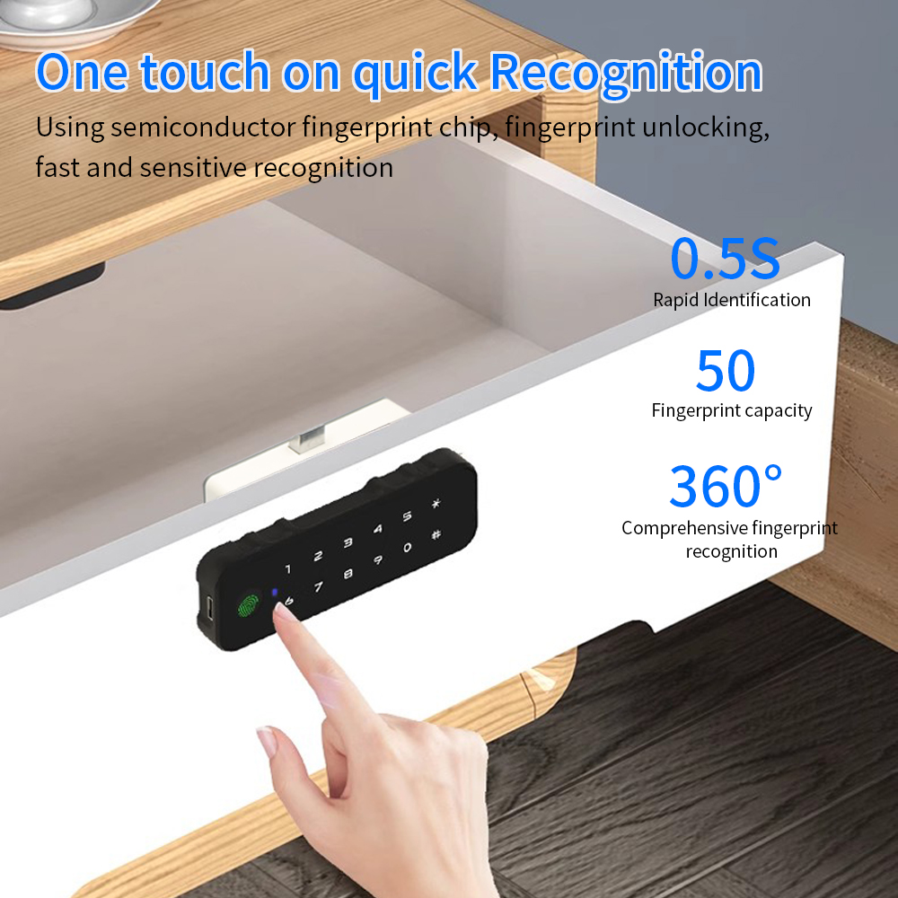 Tuya Bluetooth スマート木製キャビネット指紋ロ - Furniture Hardware Locks のレビューと価格