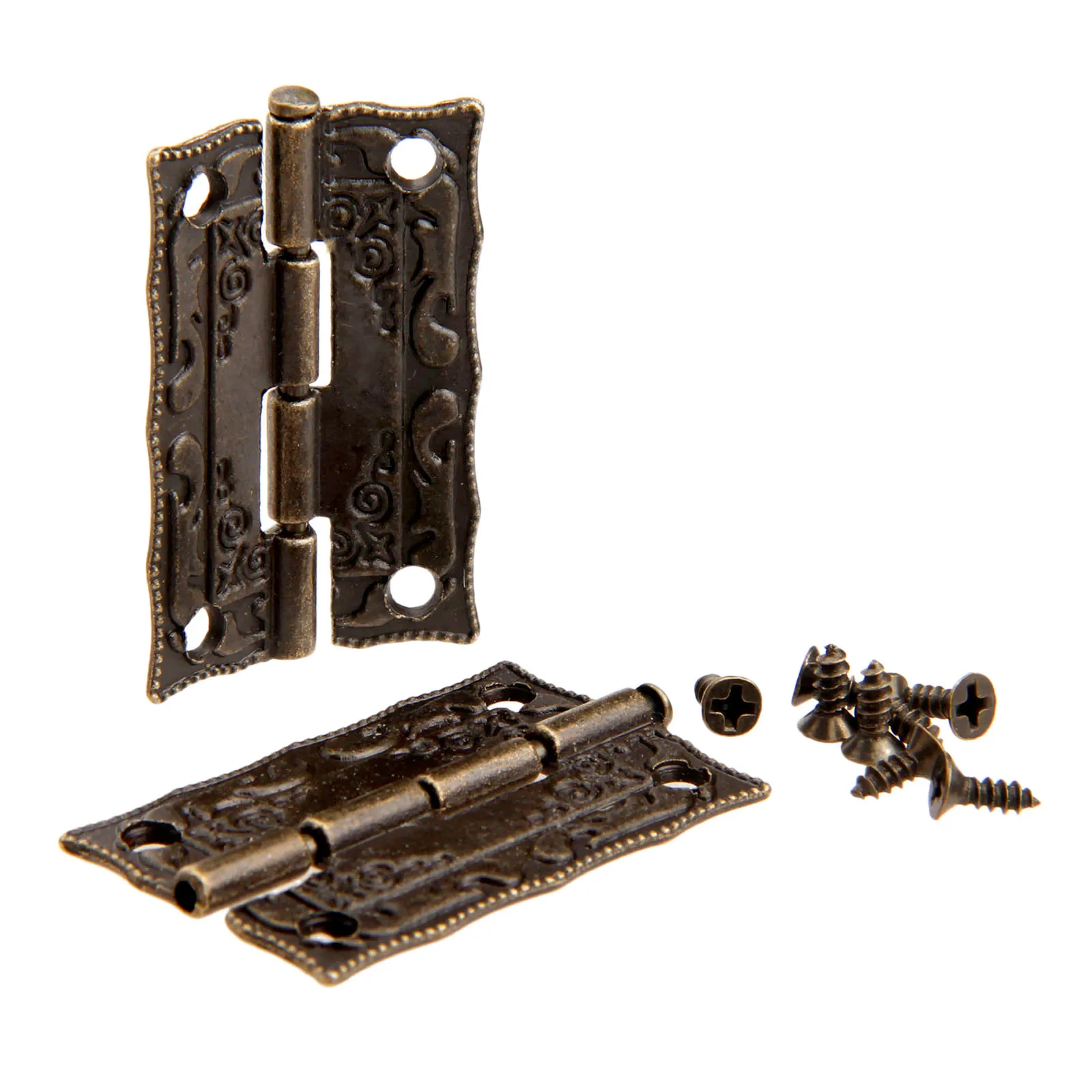 ヒンジ用装飾ネジ,36x23mm,アンティークブロンズ,鉄, - Furniture Hardware Antique のレビューと価格
