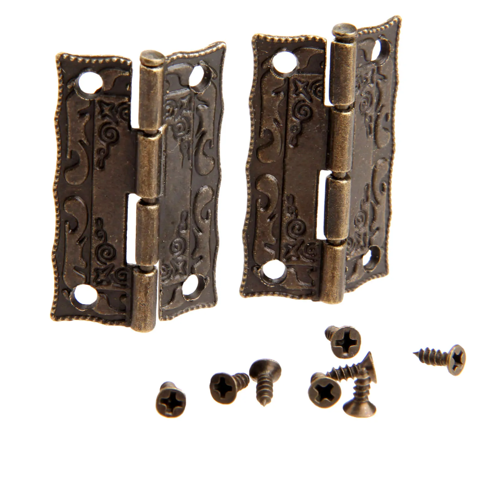 ヒンジ用装飾ネジ,36x23mm,アンティークブロンズ,鉄, - Furniture Hardware Antique のレビューと価格