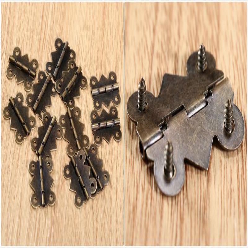 10/20個入り ネジ付き蝶型ヒンジ 鉄製ヒンジ 17x20 - Furniture Hardware Antique のレビューと価格