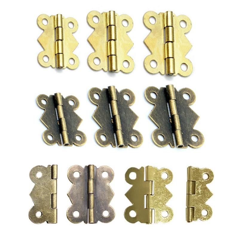 10/20個入り ネジ付き蝶型ヒンジ 鉄製ヒンジ 17x20 - Furniture Hardware Antique のレビューと価格