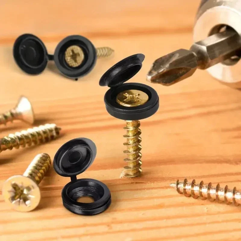 ヒンジ付きプラスチックねじキャップカバー、折りたたみスナップ - Furniture Hardware Hinges のレビューと価格