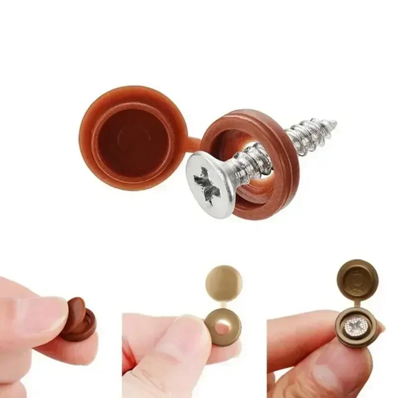 ヒンジ付きプラスチックネジキャップカバー倍スナップ保護キャッ - Furniture Hardware Hinges のレビューと価格