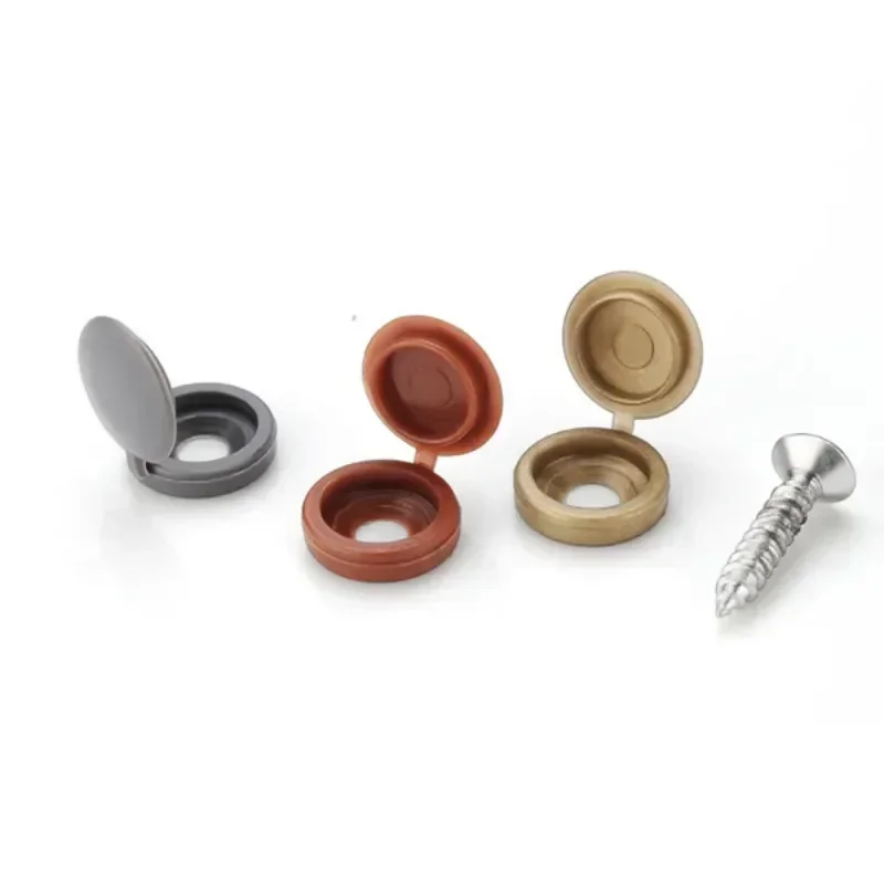 ヒンジ付きプラスチックネジキャップカバー倍スナップ保護キャッ - Furniture Hardware Hinges のレビューと価格