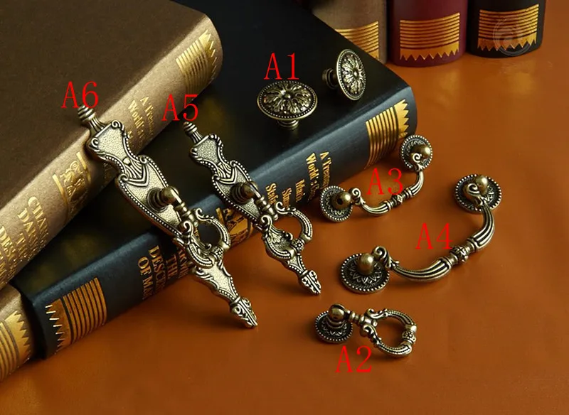 2 個 6 スタイル田舎風ドレッサー取手ハンドルキャビネット - Furniture Hardware Drop Pulls のレビューと価格