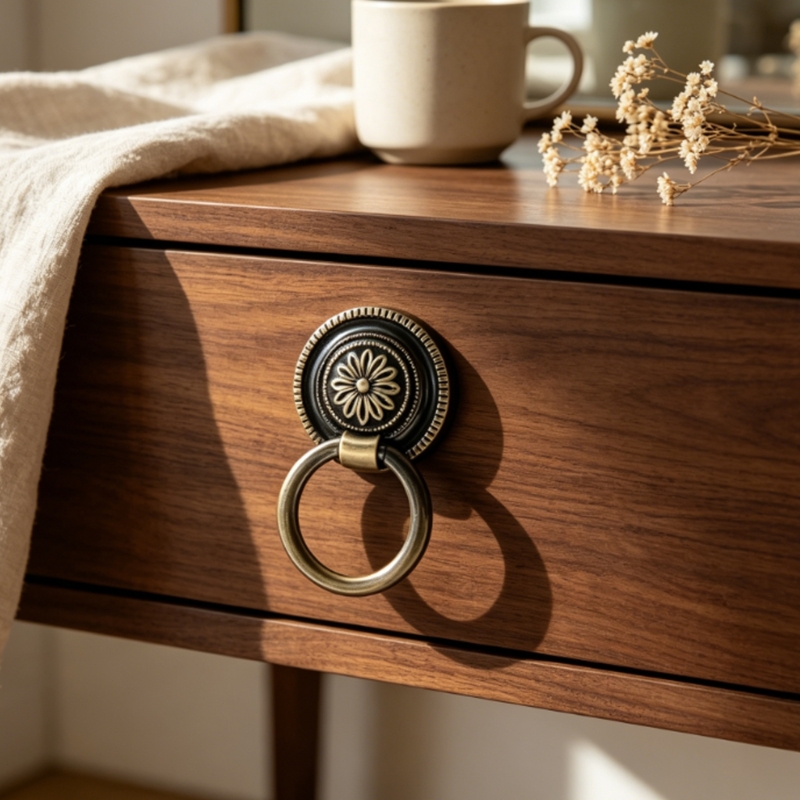 アンティークブロンズドロッププル引き出しハードウェアセット6 - Furniture Hardware Drop Pulls のレビューと価格
