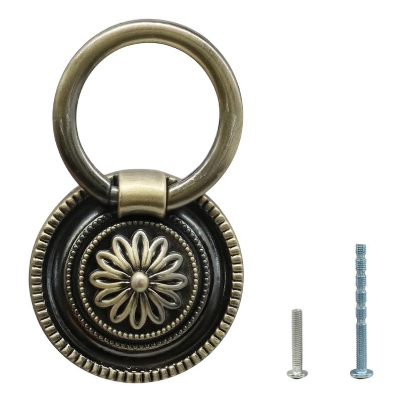 アンティークブロンズドロッププル引き出しハードウェアセット6 - Furniture Hardware Drop Pulls のレビューと価格