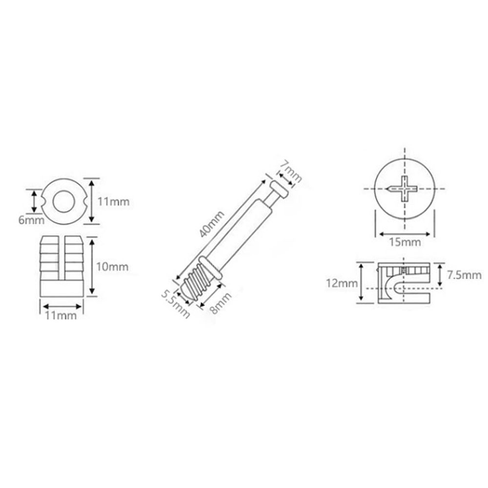 3 in 1ダボジグネジ家具接続金具セット偏心ホイールナット - Furniture Hardware Cam Lock のレビューと価格