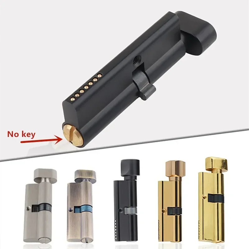 屋内無垢材ドア真鍮キーレスロックコア浴室ドアハンドルロックシ - Furniture Hardware Locks のレビューと価格
