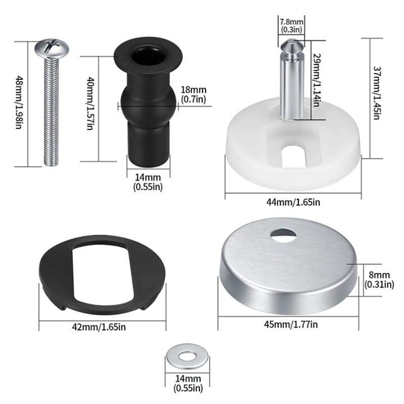 2 個の便座ヒンジトップフィックスヒンジパック取り付け交換用 - Furniture Hardware Hinges のレビューと価格
