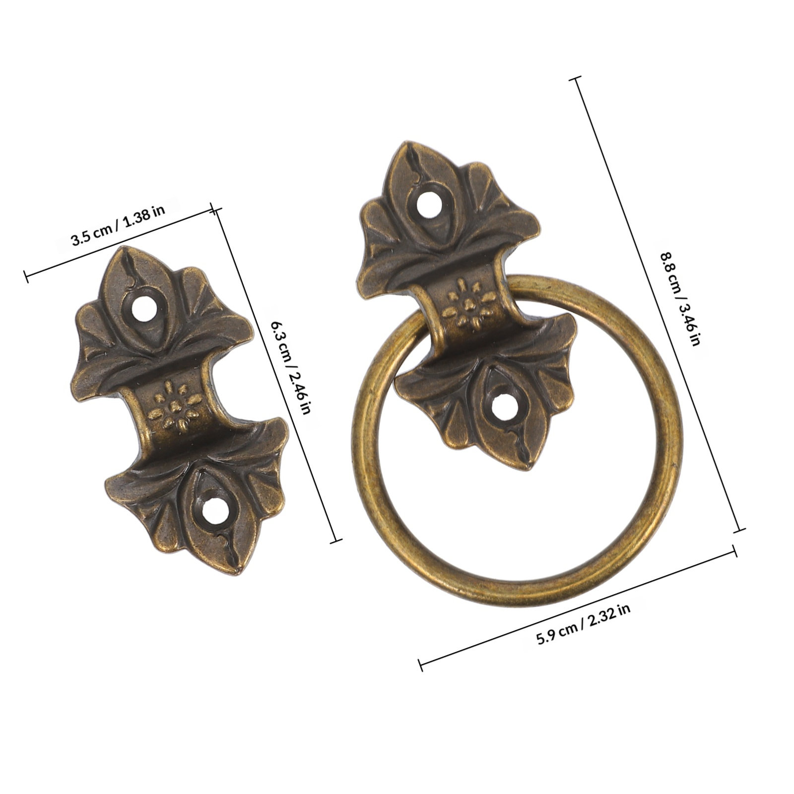 2個セット スタイルドロップリングプル 亜鉛合金製 引き出し - Furniture Hardware Drop Pulls のレビューと価格
