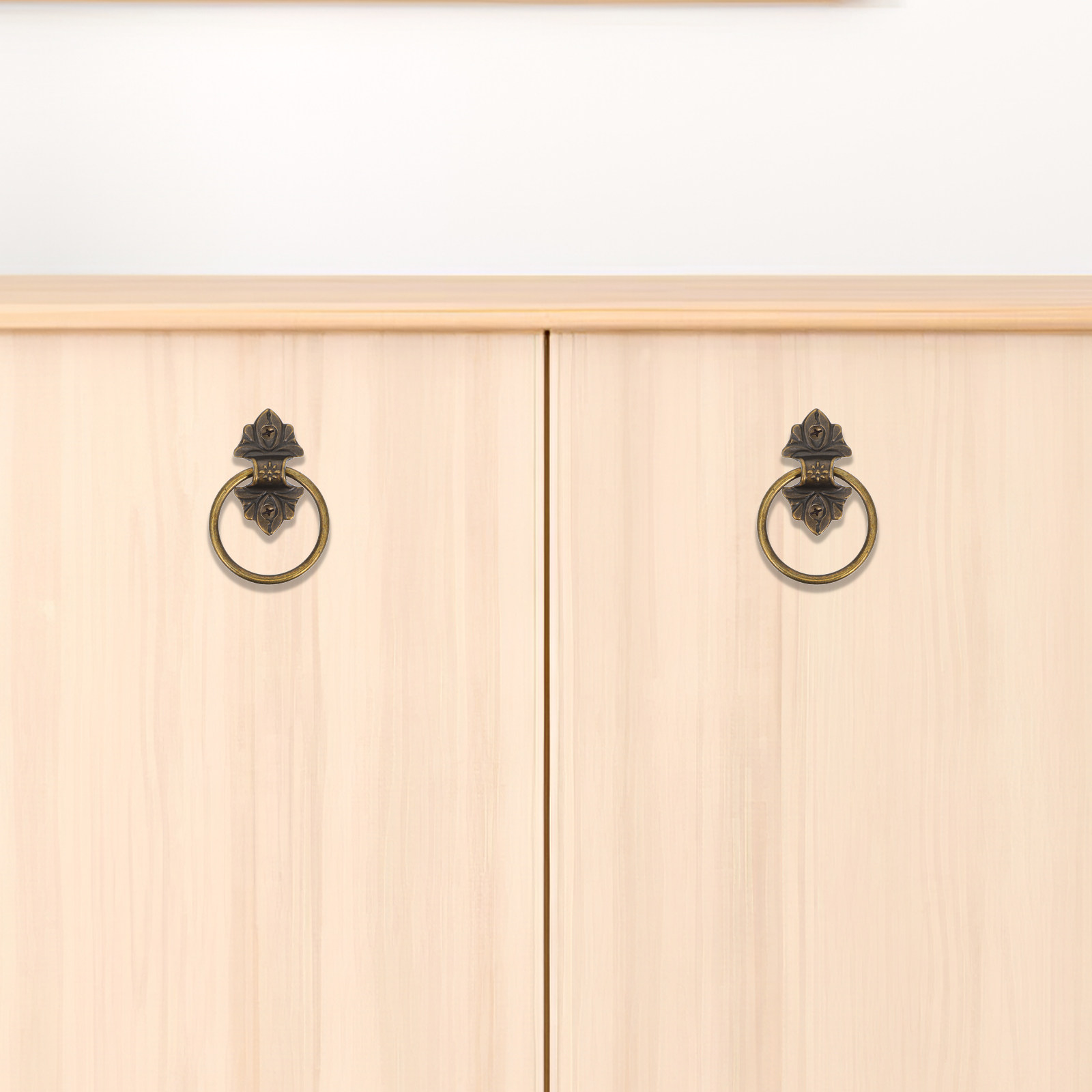 2個セット レトロ ドロップリング キャビネットプル ヴィン - Furniture Hardware Drop Pulls のレビューと価格