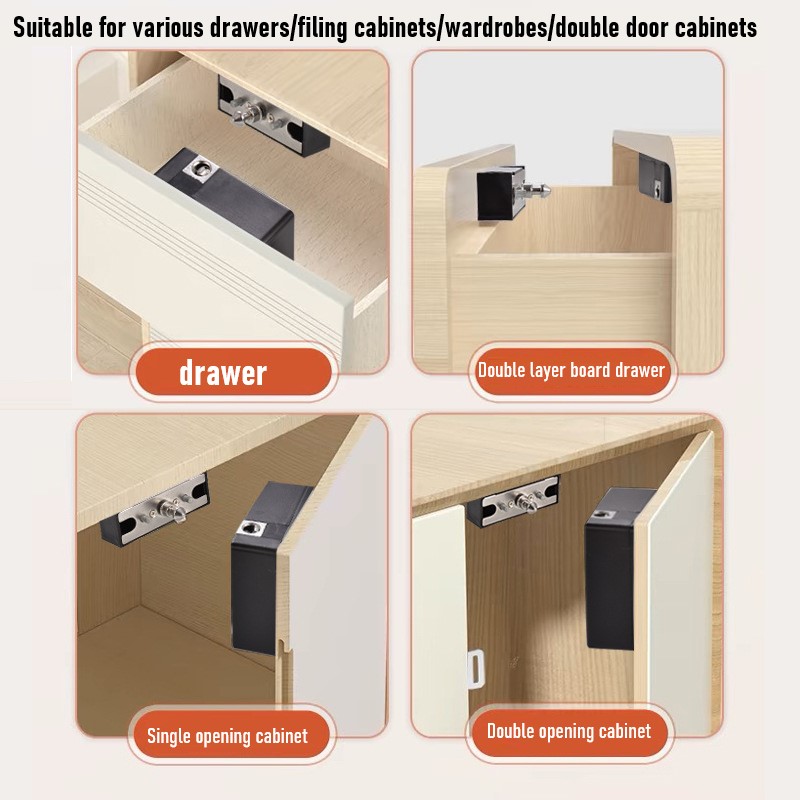 Tuya スマートキャビネットドアロックキーレス不可視電子ロ - Furniture Hardware Locks のレビューと価格