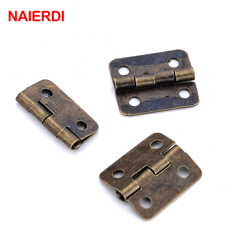 Naierdi-アンティークブロンズとゴールドのミニヒンジ, - Furniture Hardware Antique のレビューと価格
