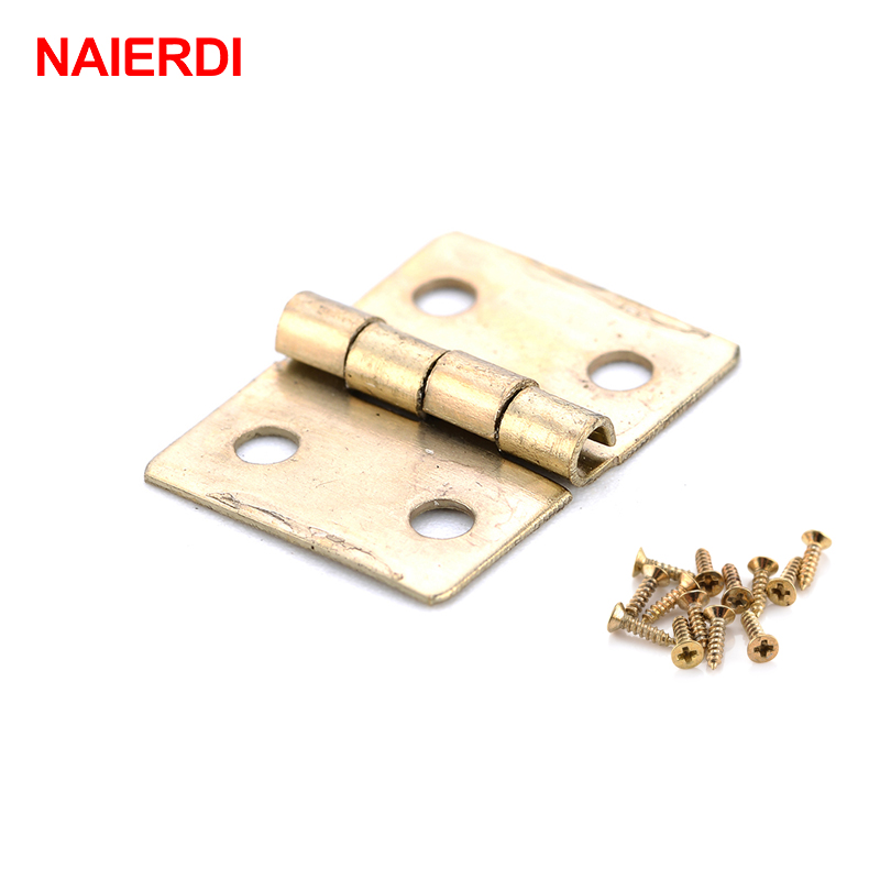 Naierdi-アンティークブロンズとゴールドのミニヒンジ, - Furniture Hardware Antique のレビューと価格