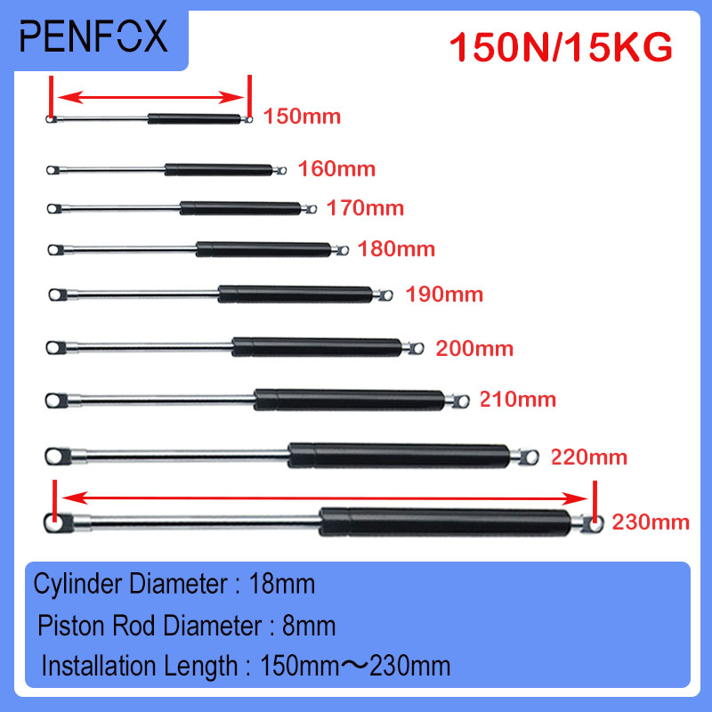 1PC 150-230 ミリメートル 15 キロ/150N  - Furniture Hardware Hinges のレビューと価格
