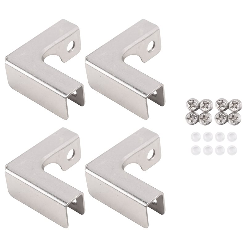 ABUI-4 個 L タイプガラス固定クリップ 2 ウェイガ - Furniture Hardware Types のレビューと価格