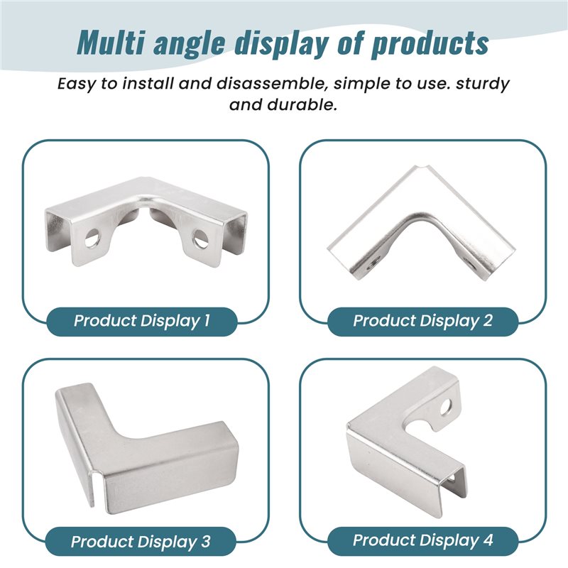 ABUI-4 個 L タイプガラス固定クリップ 2 ウェイガ - Furniture Hardware Types のレビューと価格
